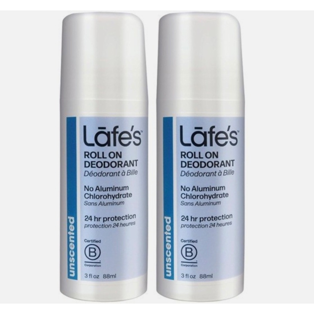 LAFE'S Roll-On Deodorant Unscented - 3 fl oz ( 2 pack ) no aluminum, organic